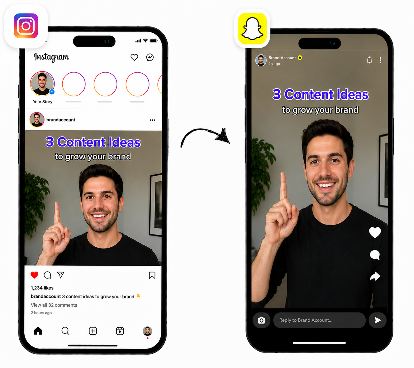 Instagram to Snapchat auto-posting