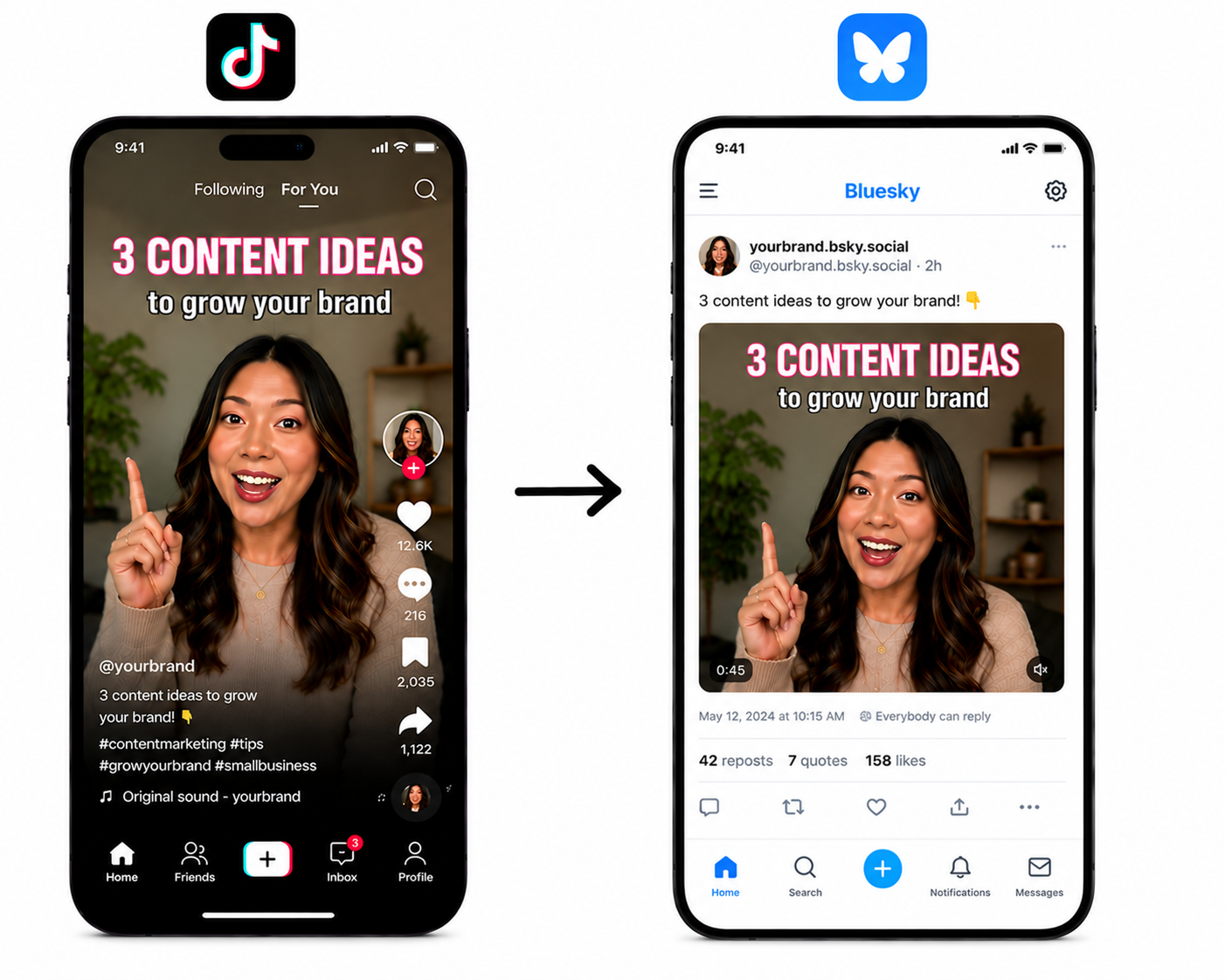 TikTok to Bluesky auto-posting