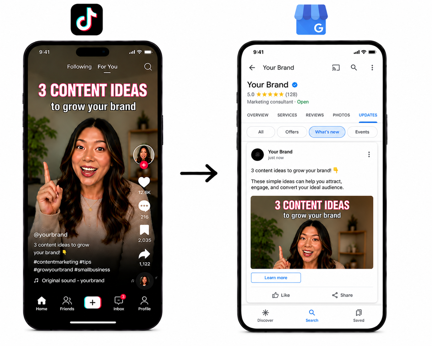 TikTok to Google Business Profile auto-posting