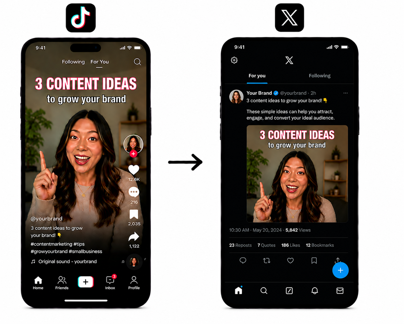 TikTok to X auto-posting
